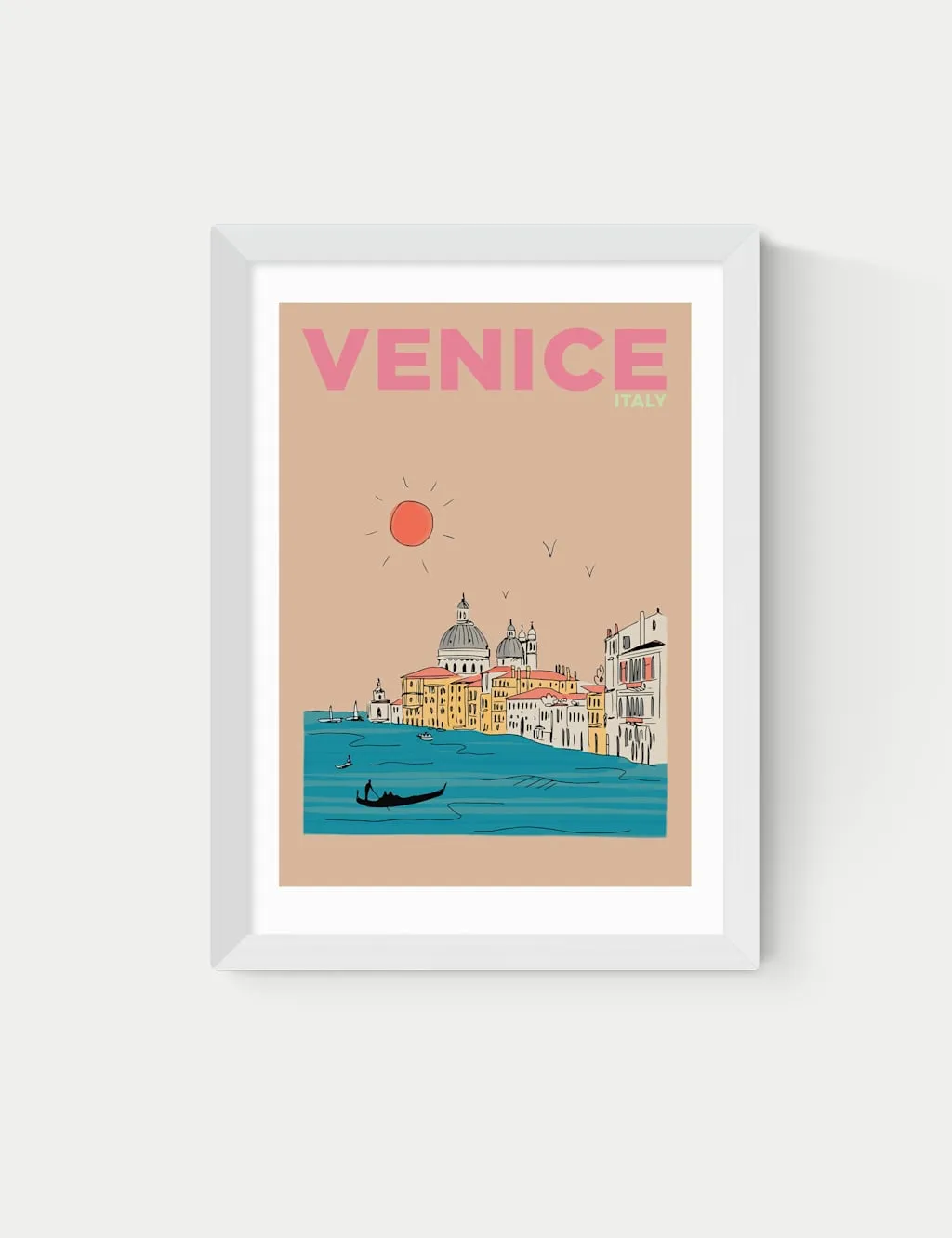 East End Prints Venice Italy Framed Art Print White