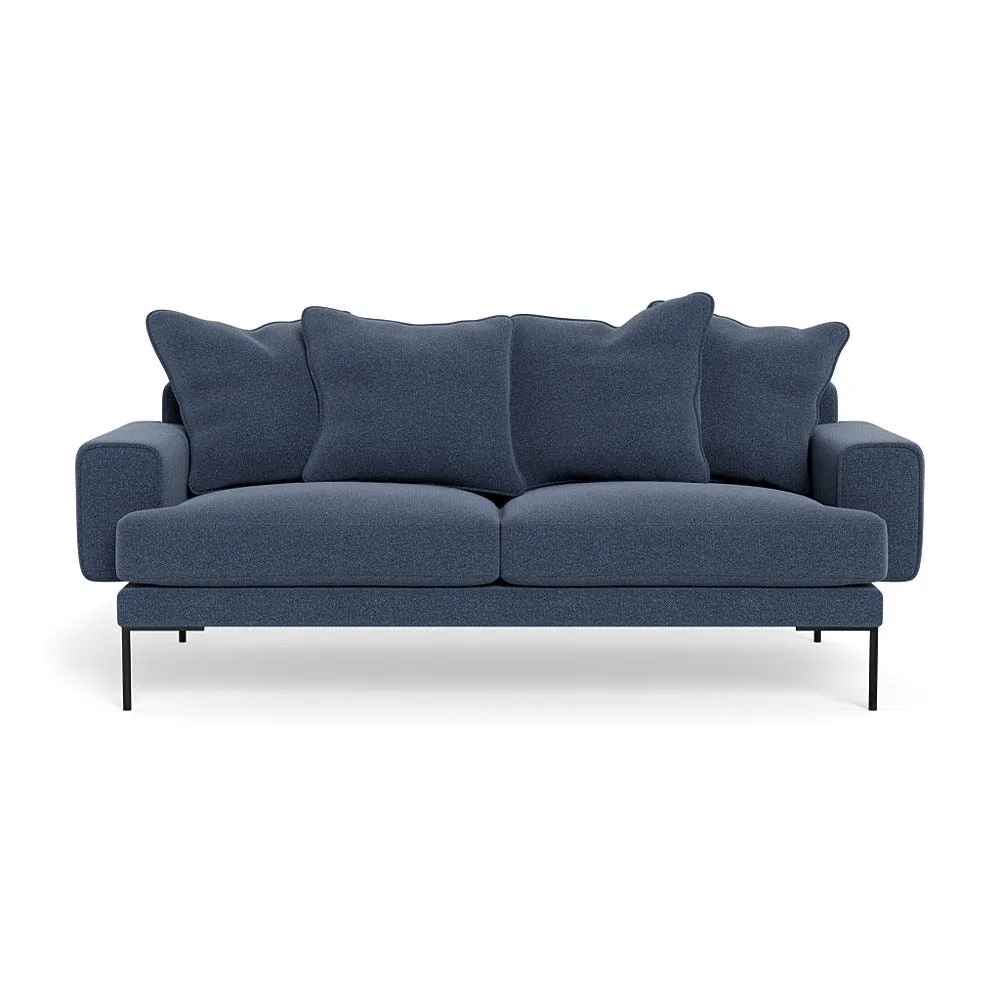 Heal's Torrington 3 Seater Sofa Boucle Indigo Black Feet 1