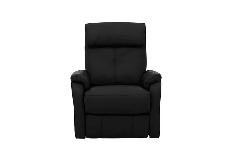 Rowan Leather Swivel Rocker Recliner Armchair - Classic Black