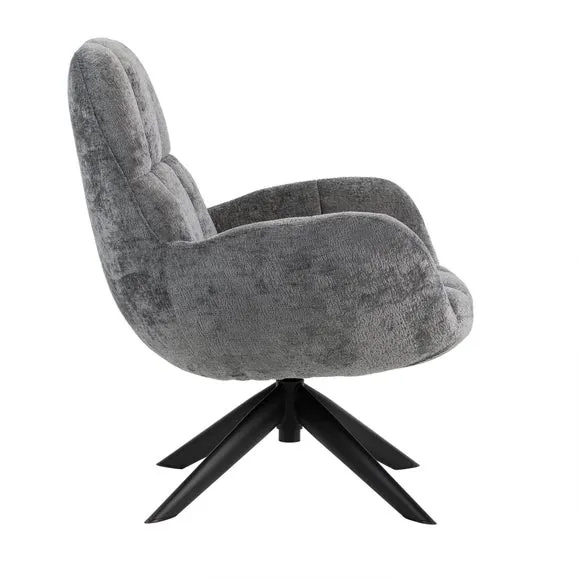 Glenfield Chenille Fabric Swivel Chair 5