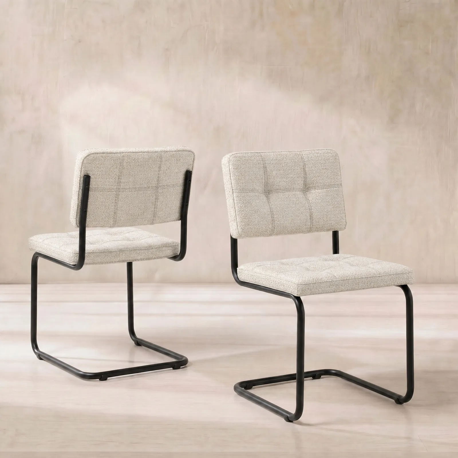 Pure Furniture Byron E Stitch Dining Chair, Cream | Barker & Stonehouse