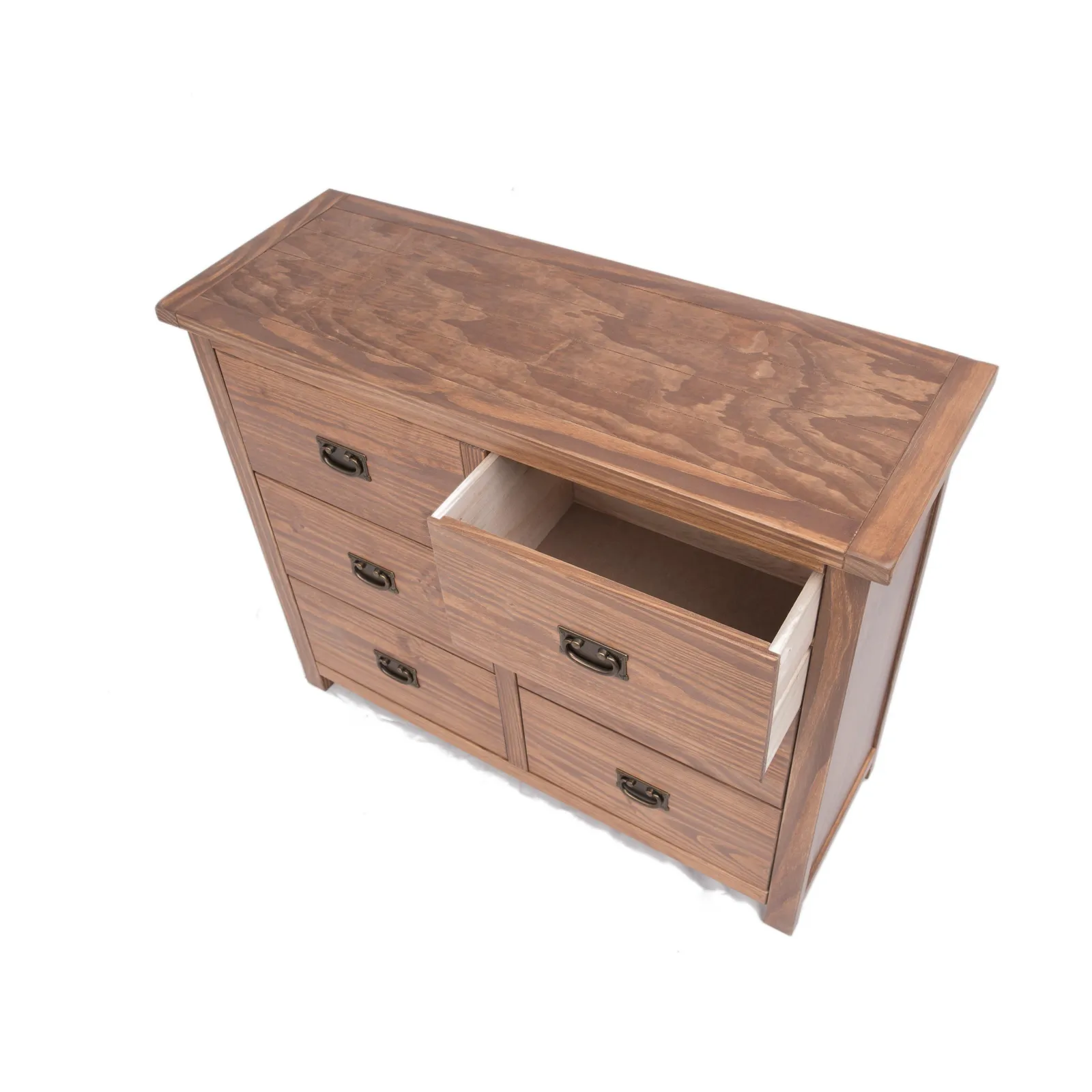 Cabinet Bits Padua 6 Drawer Chest of Drawers Bras Drop Handle in Brown 4