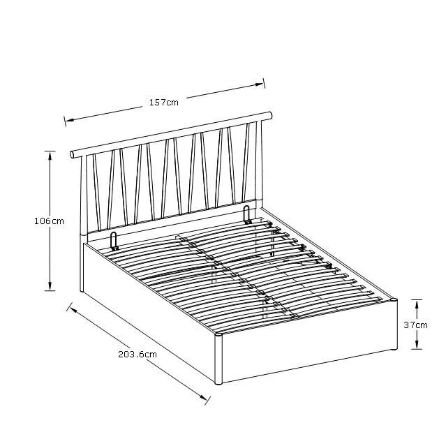 GFW Fusum Spindle Ottoman Bed in White 6