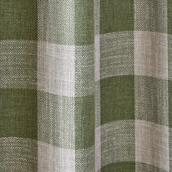 Edited Life Elton Check Unlined Tab Top Curtains 3