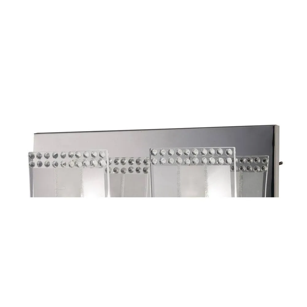 Netlighting Charis Flush Wall Lamp Switched 2 Light Polished Chrome Glass Crystal in Grey 3
