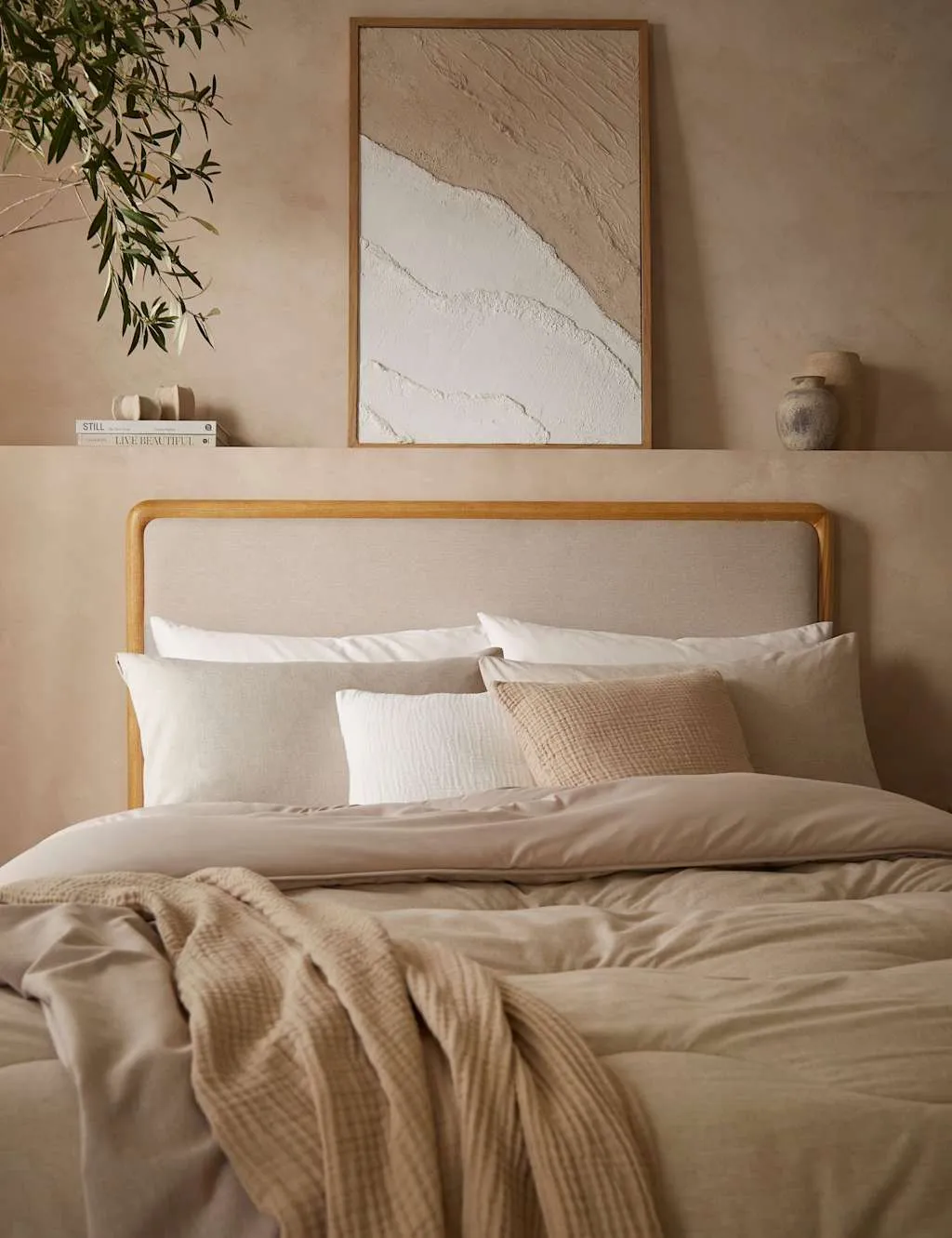 Nightlark Soft Weave 4.5 Tog Coverless Duvet Set Oatmeal