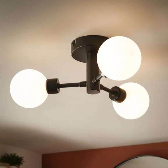 Sfera Mid Century 3 Light Ceiling Light 2