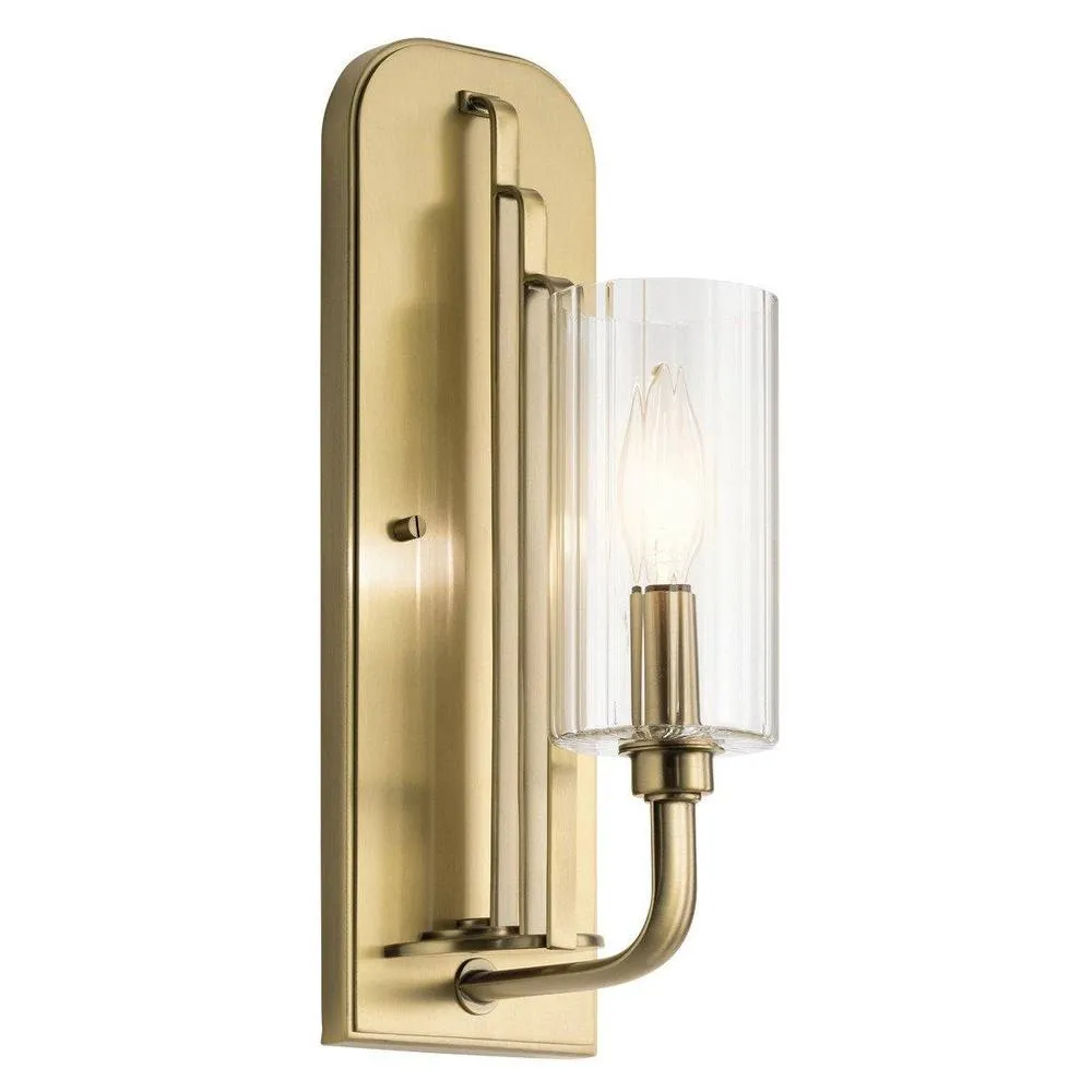 Netlighting Kichler Kimrose Wall Lamp Brushed Natural Brass in Yellow