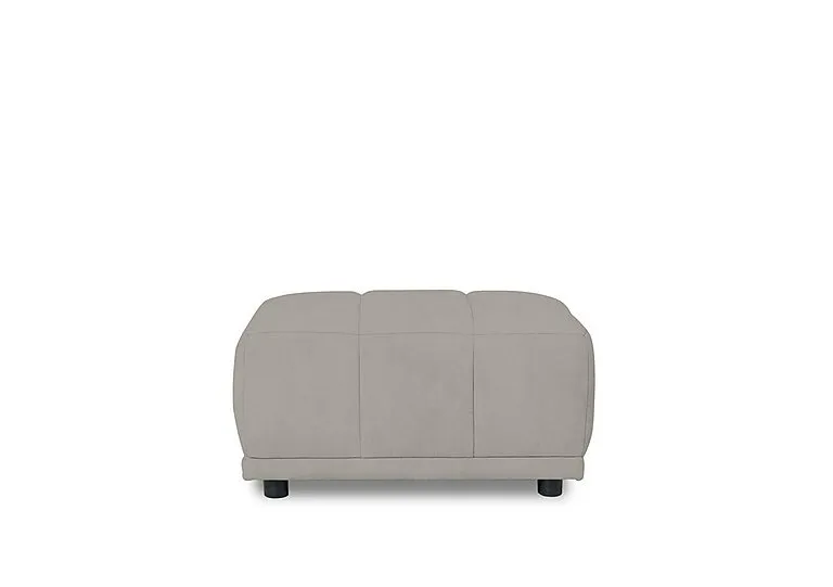 Cube Fabric Large Footstool - Opulence Silver