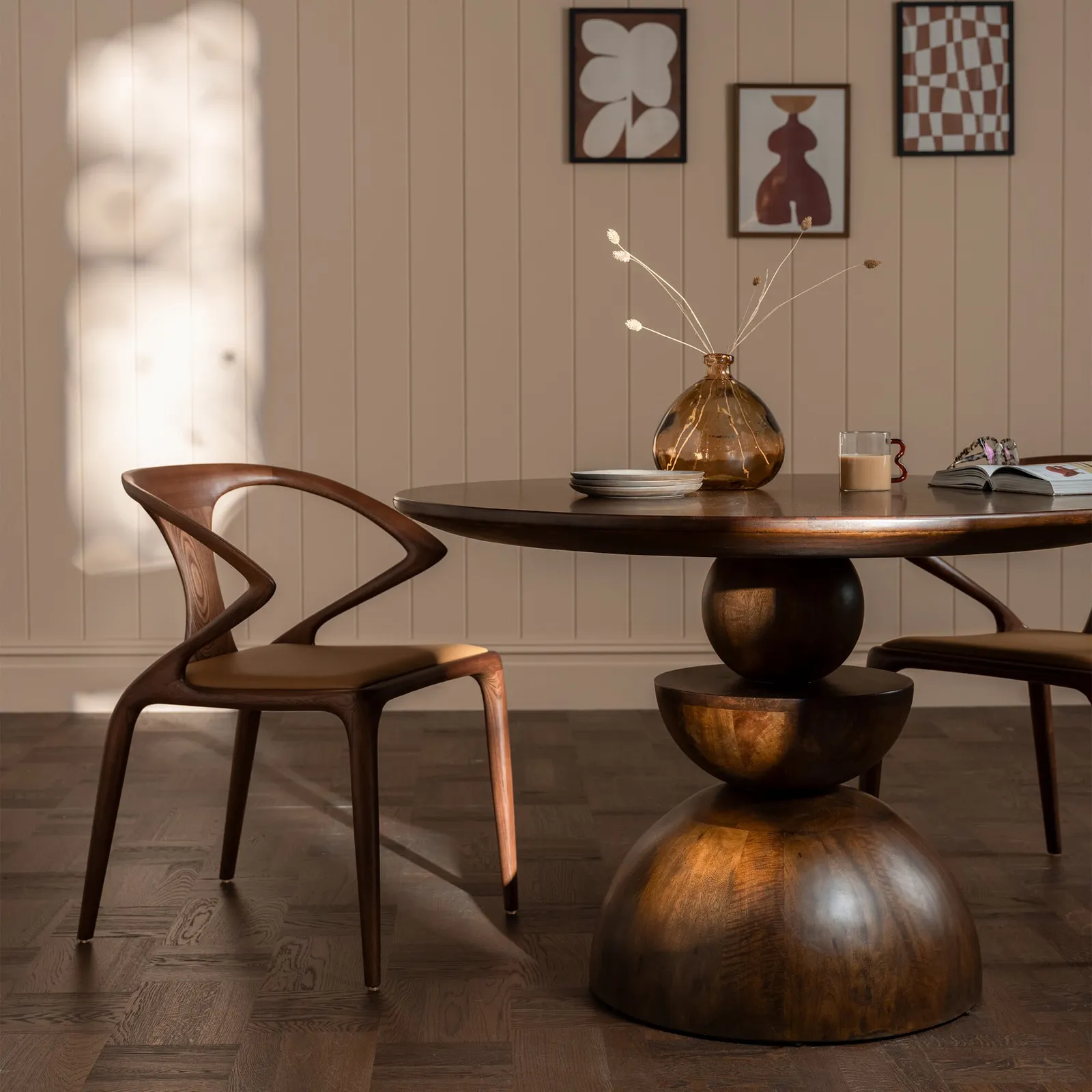 Tiree Dining Chair, Brown Leather | Barker & Stonehouse 3