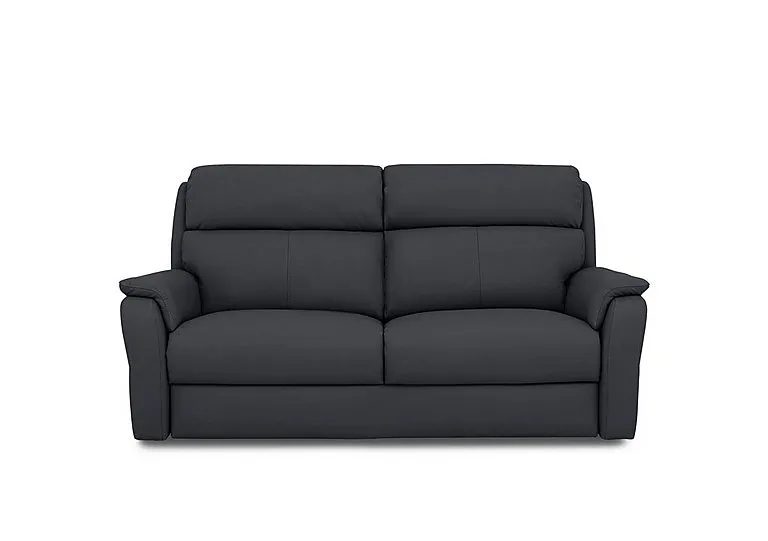 Vito Leather 3 Seater Sofa - Torello Blu