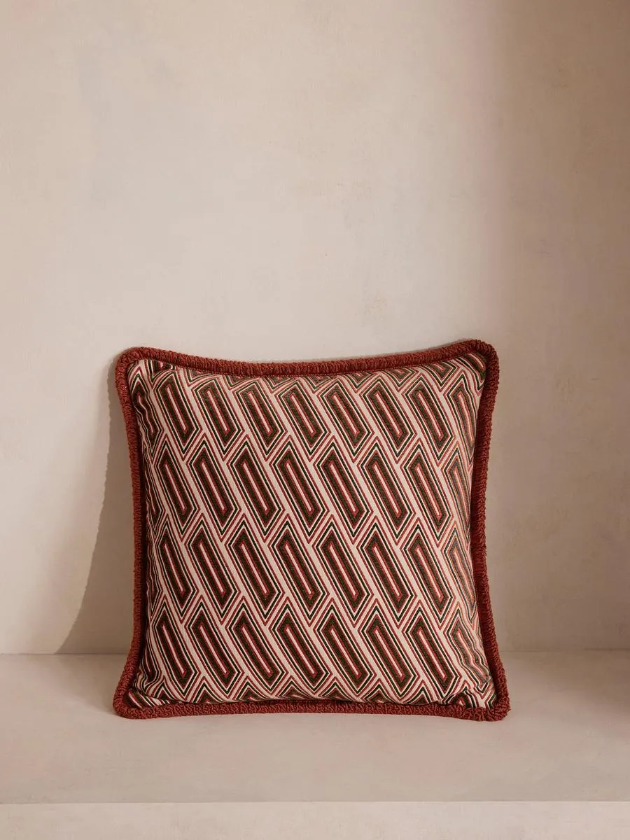 Vende Square Cushion, Rust