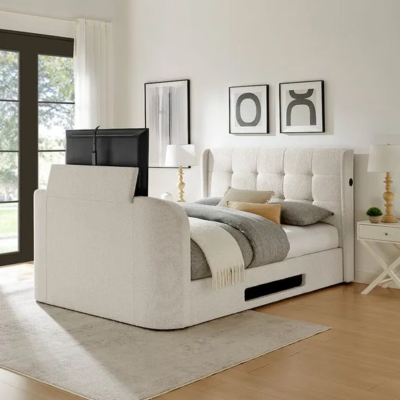Koble Boucle Side Lift Ottoman TV Bed