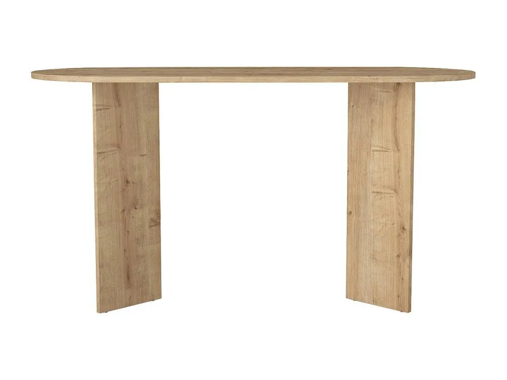 Vente-unique Console Desk - Light Natural - TOPANIA in Light Oak 2