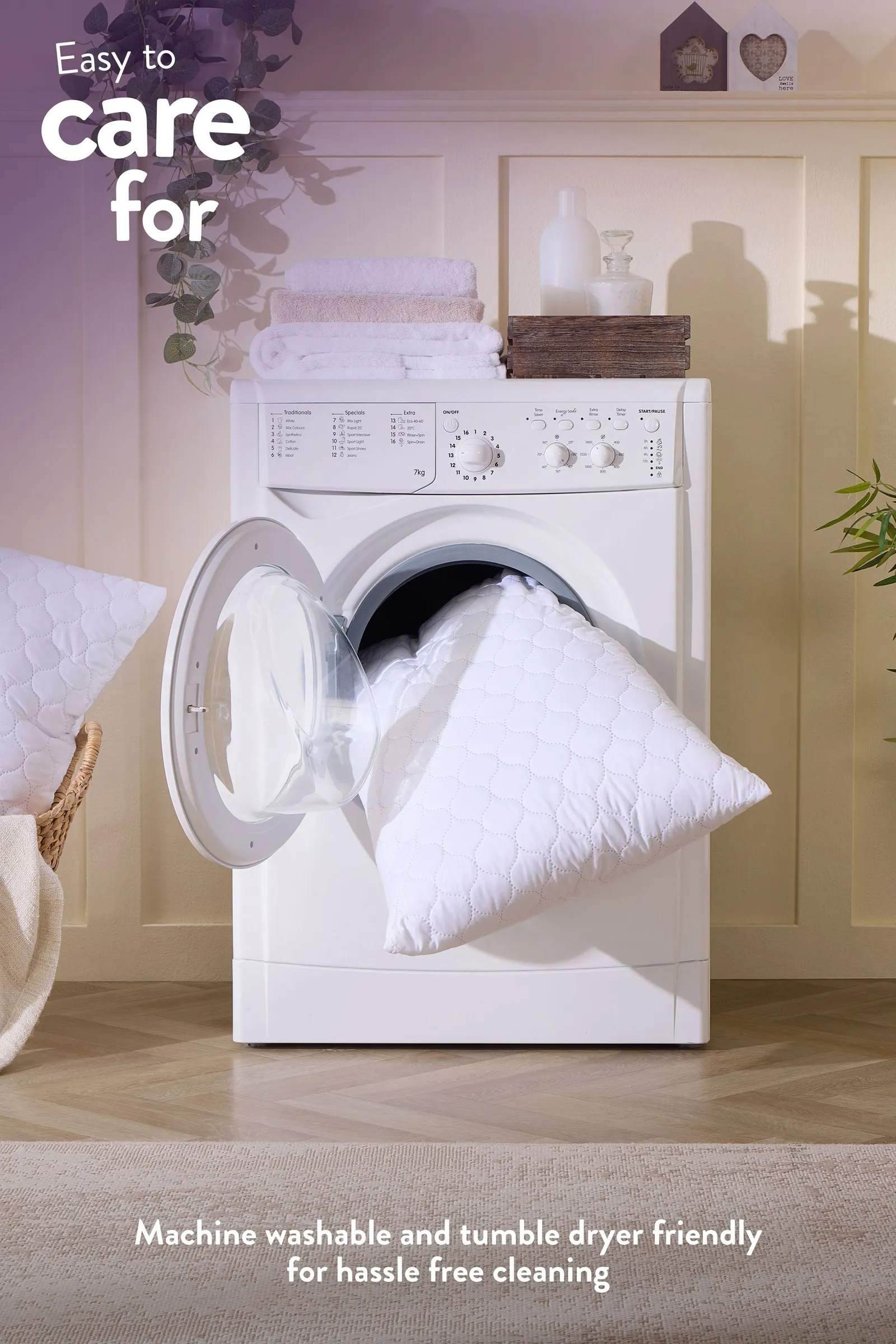Slumberdown Feels Like Down 13.5 Tog Duvet with 2 Rebound Pillows in White 5