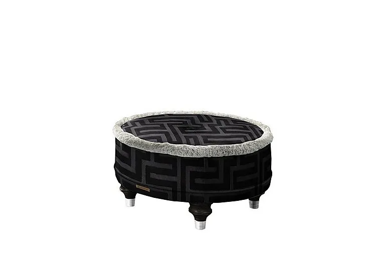 Princeton Ruched Round Footstool