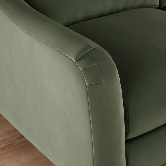 Hattie Matte Plush Velvet Corner Chaise Sofa 5
