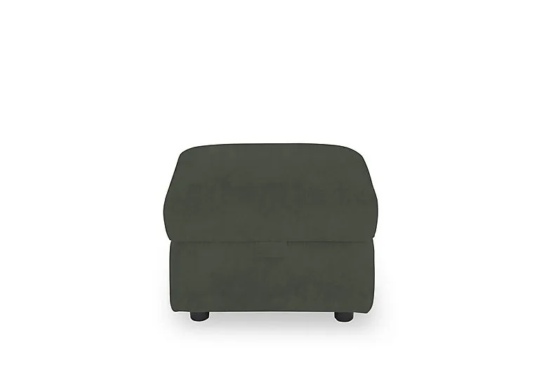Panache Fabric Storage Footstool - Manhattan Pine