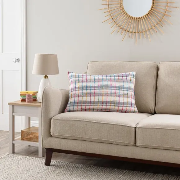 Spacedyed Rainbow Check Cushion 1