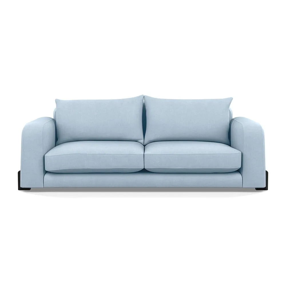Heal's Nuvola 4 Seater Sofa Capelo Linen-Cotton Sea Shanty Black Beech Feet 1