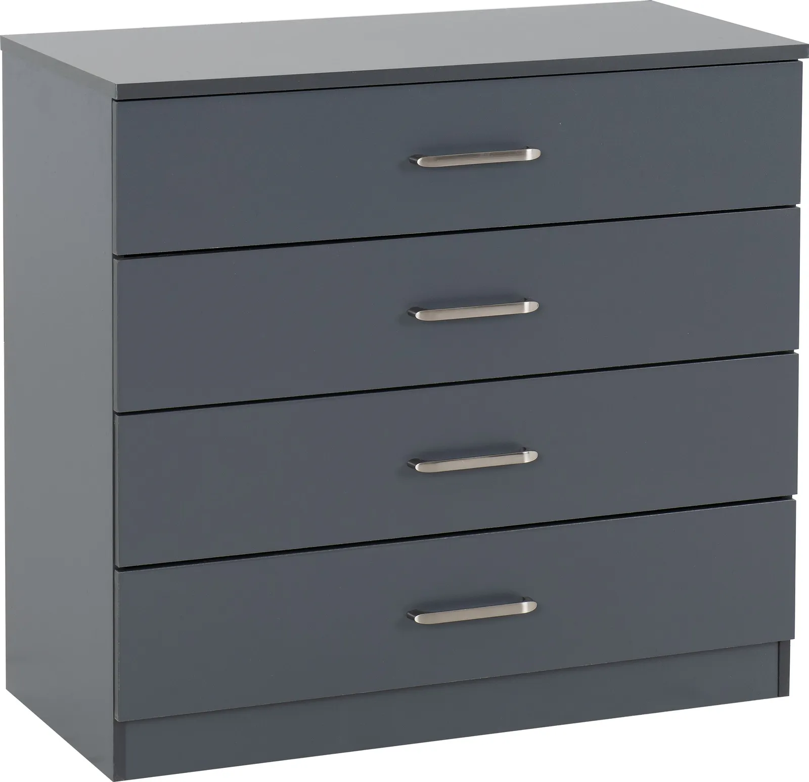 Seconique Dakotia 4 Drawer Chest in Dark Grey 2
