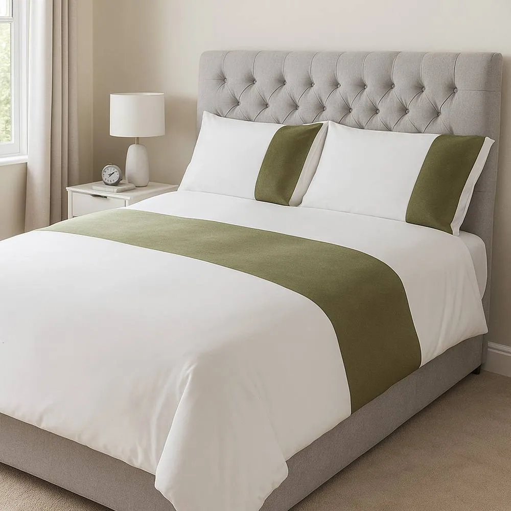 Voltico Lime Jacquard Panel Duvet Cover Set - Single, Double & King
