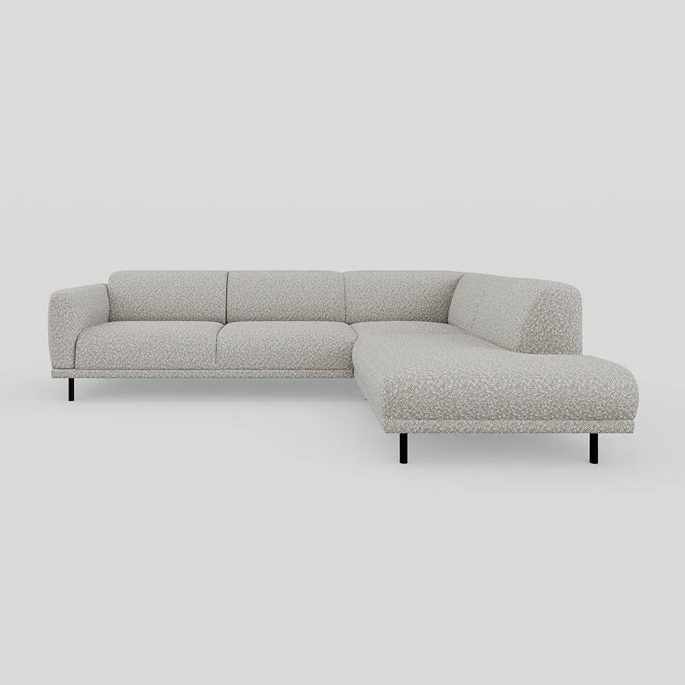 Heal's Harri 3 Str Open End Sofa RHF Chunky Boucle Ecru