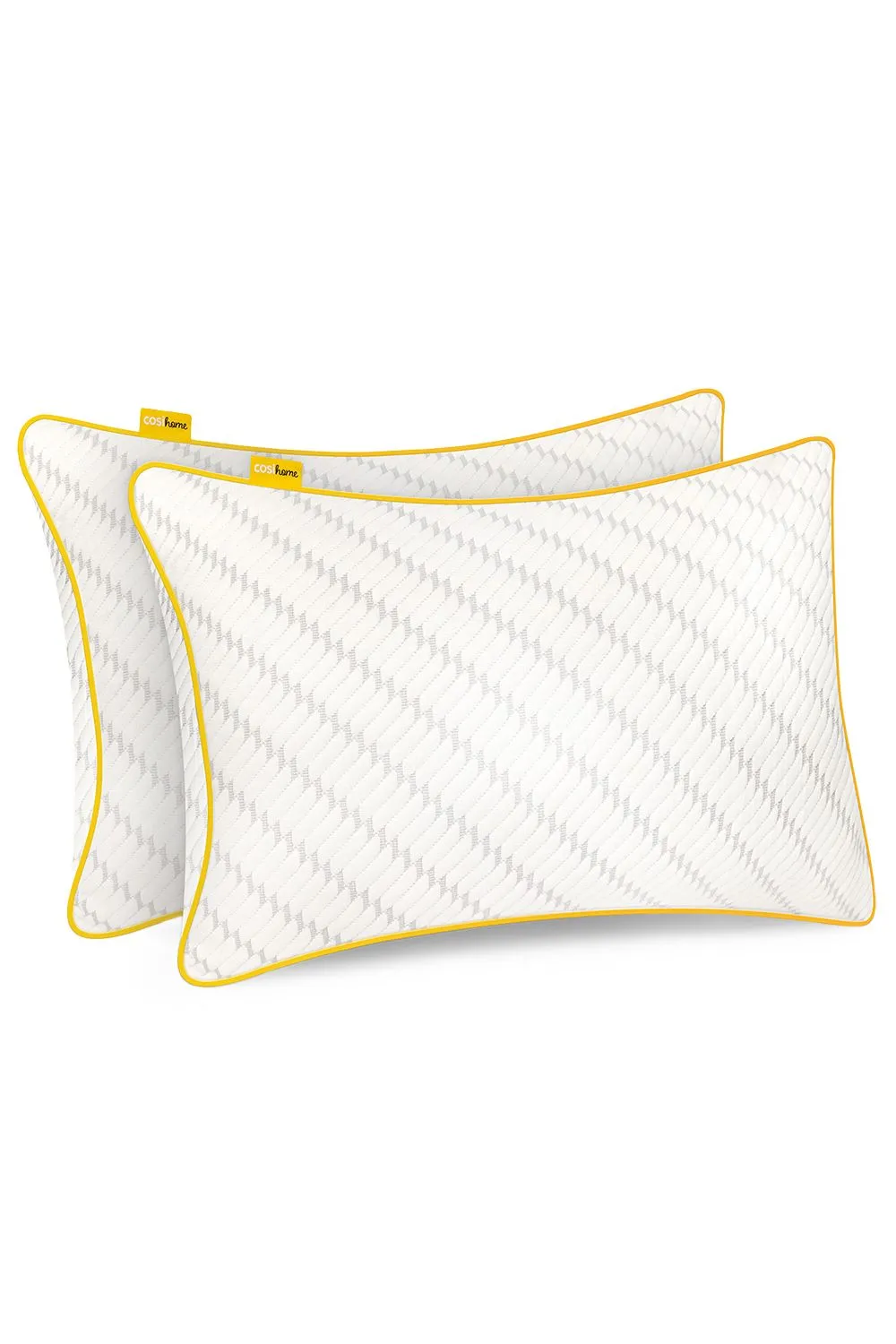 Cosi Home Luxury Memory Foam Pillow with Adjustable Filling - 2 Pack in Off-White