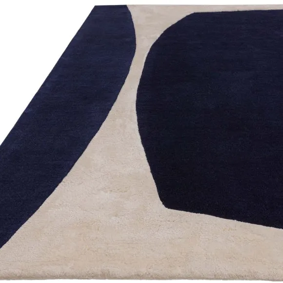 Asiatic Matrix Signature Indigo Wool Rug 5