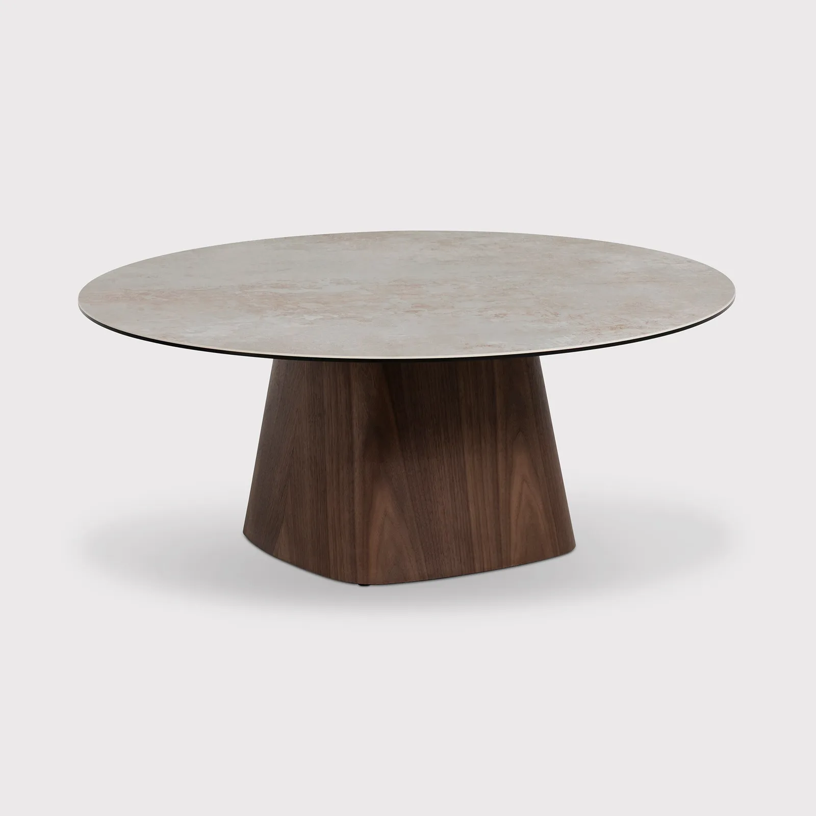 Cosmos Coffee Table, Round, White Ceramic | Barker & Stonehouse