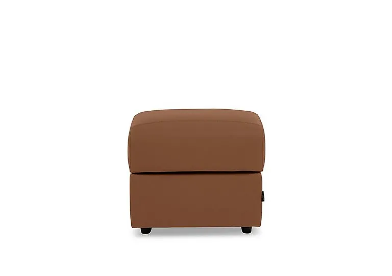 Marconi Square Leather Storage Footstool