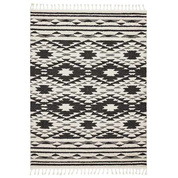 Tangier Rug  Black and White