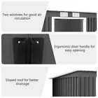 Costway 7FT x 4FT Outdoor Storage Shed Large Tool Utility Storage House W/Sliding Door 6