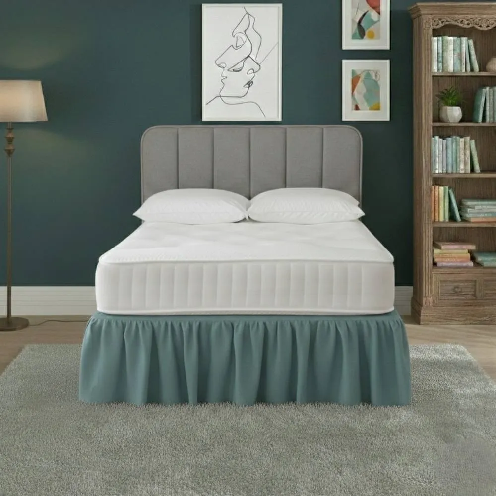 Snug City Base Valance Polycotton Sheet for Divan Beds Easy Care Bed Base Cover in Duck Egg Blue