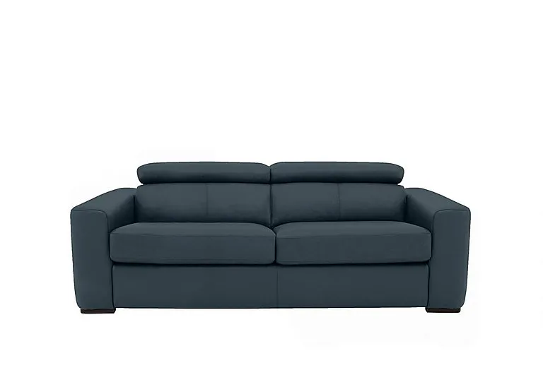 Infinity 3 Seater Leather Sofa - BV Ocean Blue