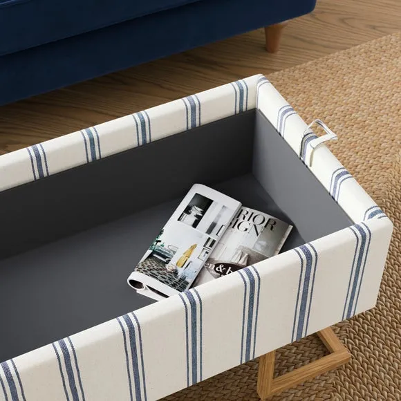 Holland Folkstone Stripe Tray Table Ottoman 4