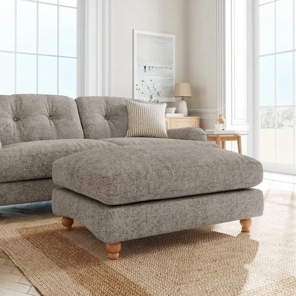 Martha Chunky Chenille Footstool 1