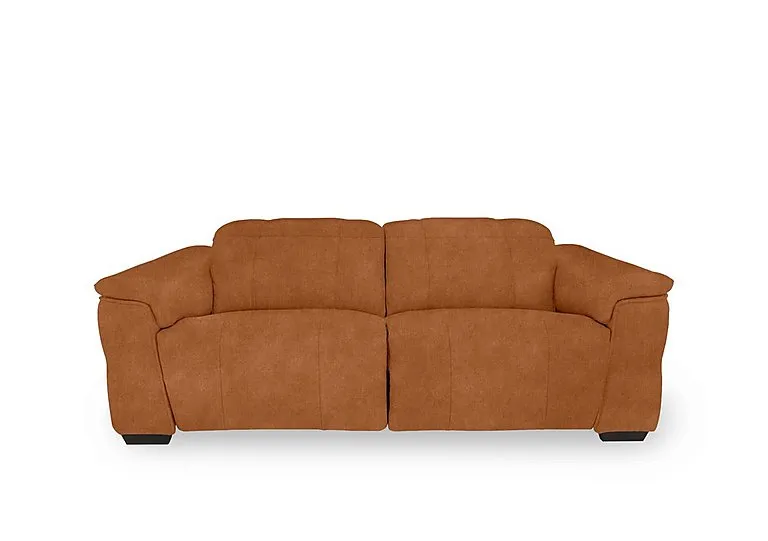 Inca Fabric 3 Seater Power Recliner Sofa with Power Headrests - Dexter Pumpkin
