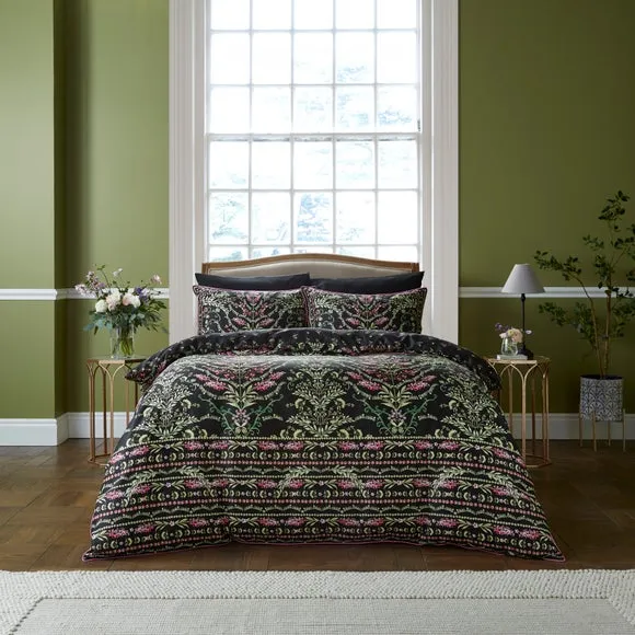 Dorma Botanical Panel 100% Cotton Duvet Cover & Pillowcase Set