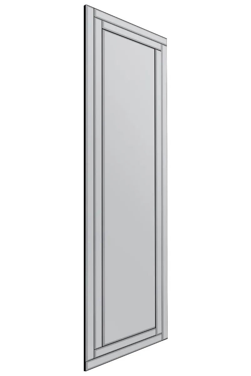 MirrorOutlet Luxford All Glass Bevel Free Standing Cheval Dress Mirror 150 x 40CM in Silver 5