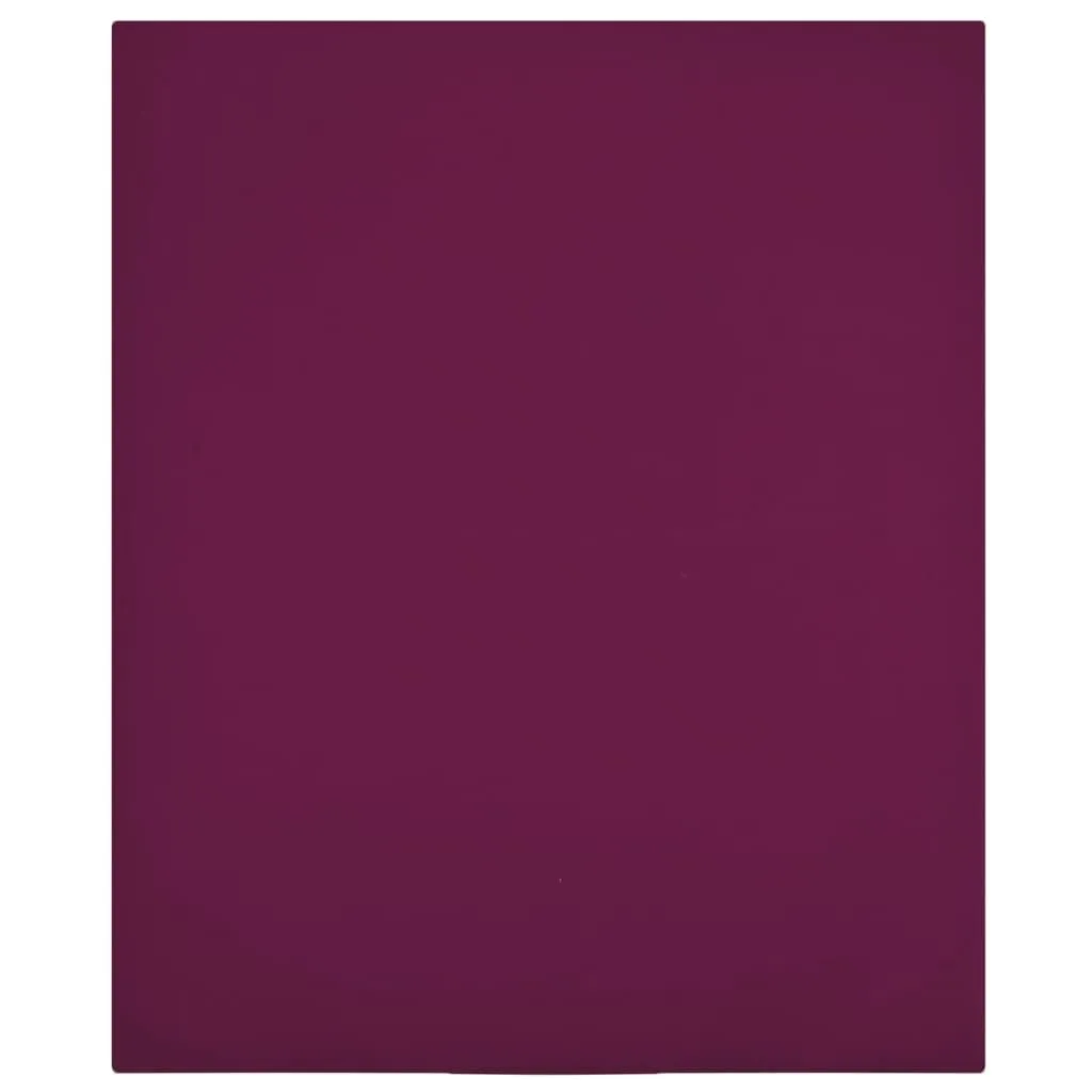 Berkfield Home Jersey Fitted Sheet Bordeaux 160x200 cm Cotton in Red