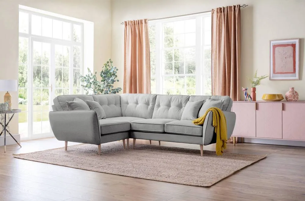 The Great Sofa Company Ailis 1 Corner 2 Faro Ashen in Light Grey