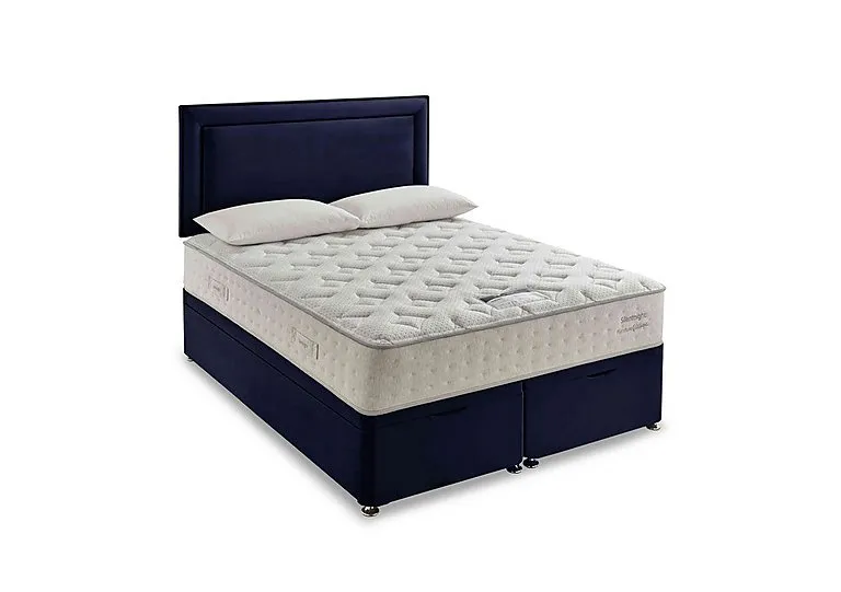 Revitalise Ortho 1400 Ottoman Divan Set - King Size - Smooth Velvet Maritime