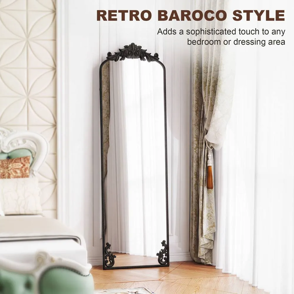 HOMCOM 50 x 160 cm Floor Mirror with Metal Frame, Black 5