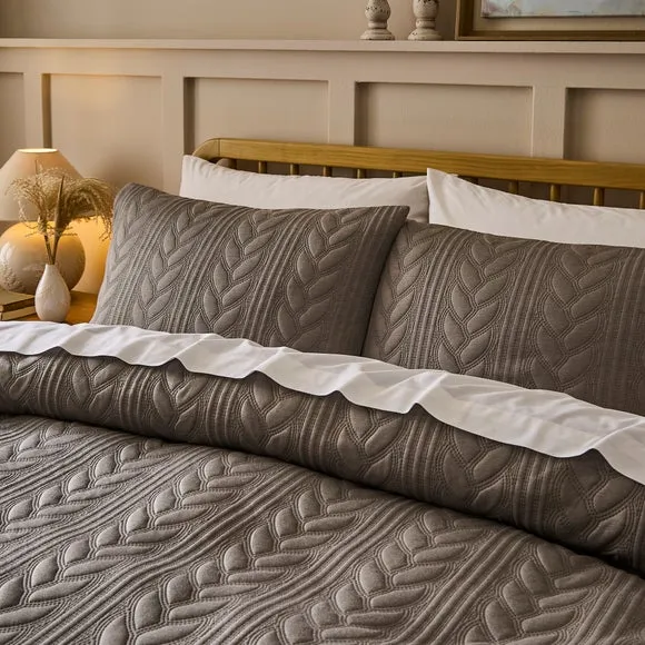 Berkley Cable Duvet Cover & Pillowcase Set 4