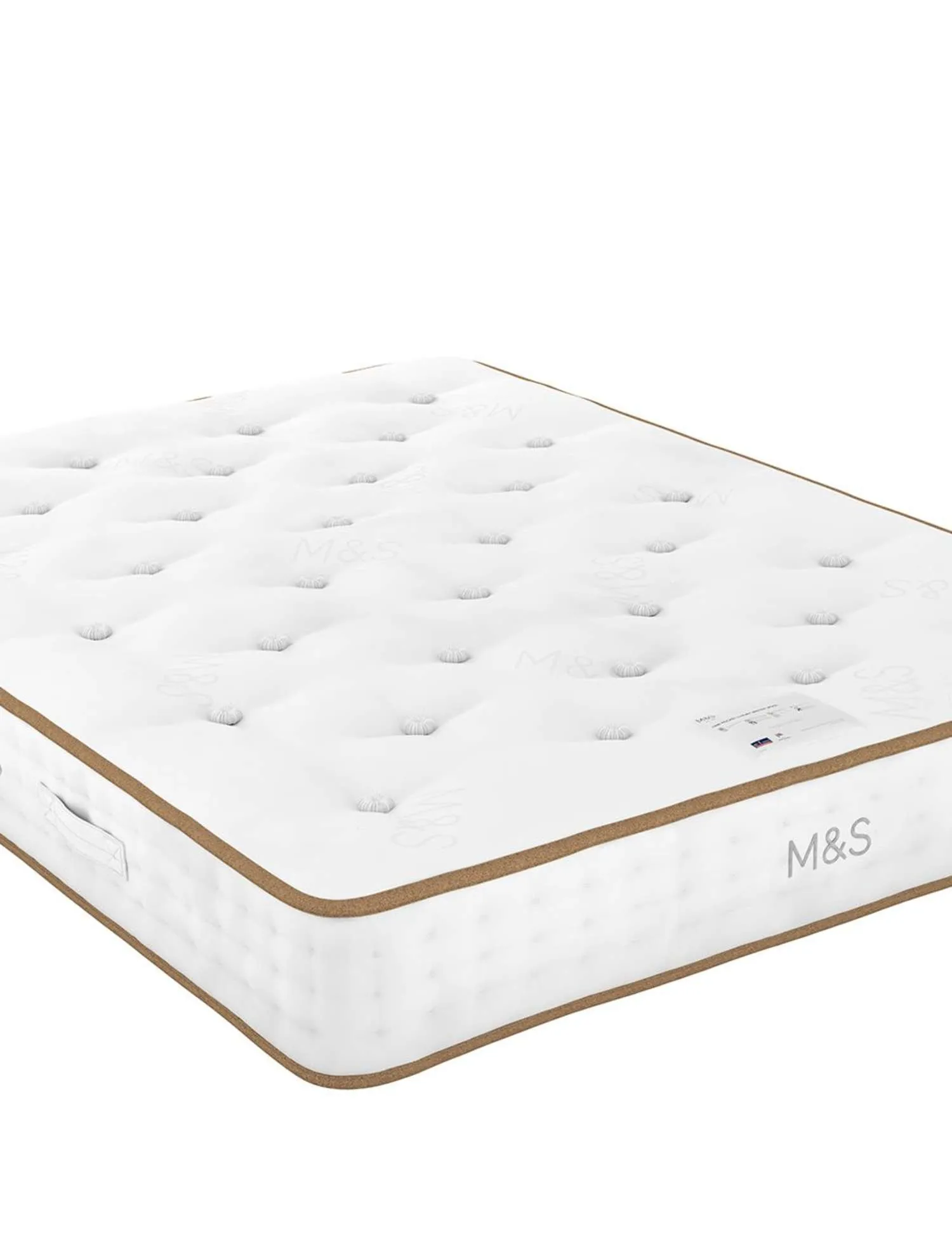M&S 1500 British Wool Pocket Spring Medium Mattress White