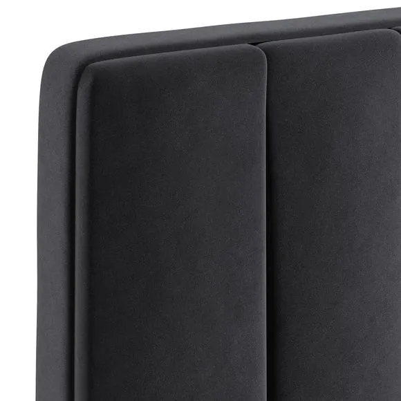 Luxury Velvet Vertical Stripe Headboard 4