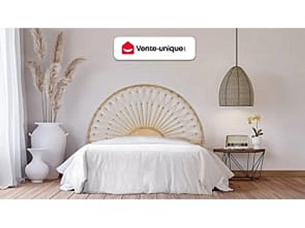 Vente-unique 140 Cm Headboard - Rattan - Natural - SOLIA in Light Oak 4
