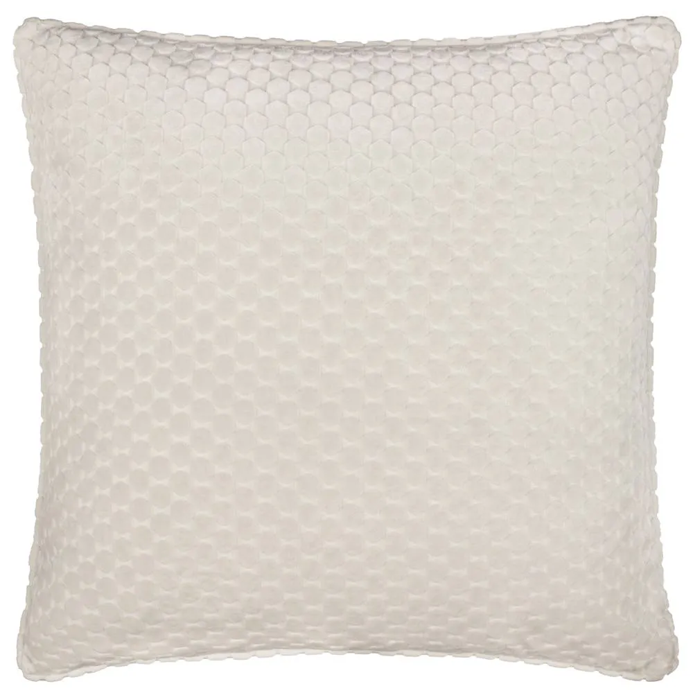 Paoletti Neptune Velvet Cushion in Ivory 2