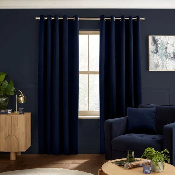 Luxe Velour Eyelet Curtains (Blackout Available) 2